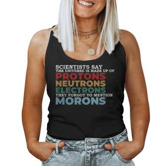 Funny Science Teacher Gift Universe Is Made Up Of Protons Women Tank Top Basic Casual Daily Weekend Graphic - Seseable