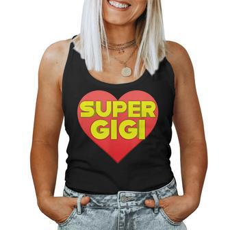 Funny Superhero Super Gigi Mothers Day Hero Women Tank Top Basic Casual Daily Weekend Graphic - Thegiftio UK