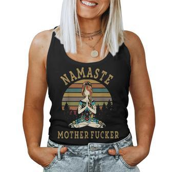 Funny Yoga Humor Namaste Mother Fucker V2 Women Tank Top Basic Casual Daily Weekend Graphic - Seseable