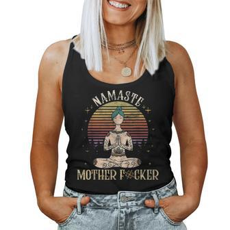 Funny Yoga Namaste Mother Fucker Yoga Namaste Mother Vintage Women Tank Top Basic Casual Daily Weekend Graphic - Seseable