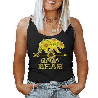 Gaga Bear Funny Sunflower Mother Father Gifts Women Tank Top Basic Casual Daily Weekend Graphic - Seseable