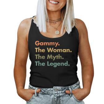 Gammy The Woman The Myth The Legend Grandmother Appreciation Women Tank Top Basic Casual Daily Weekend Graphic - Seseable