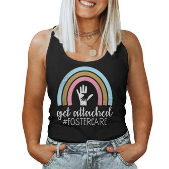 Get Attached Foster Care Biological Mom Adoptive Women Tank Top Basic Casual Daily Weekend Graphic - Seseable