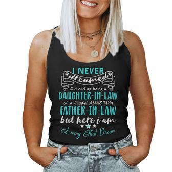 Gift For Daughter In Law From Amazing Father In Law Funny Women Tank Top Basic Casual Daily Weekend Graphic - Thegiftio UK