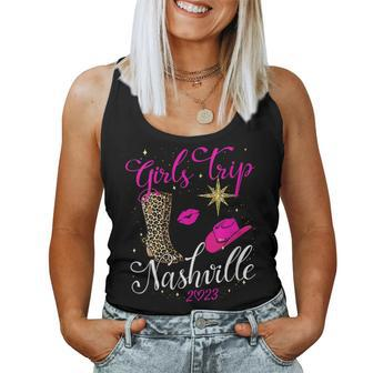Womens Girls Trip Nashville 2023 For Womens Weekend Birthday Party Women Tank Top | Mazezy