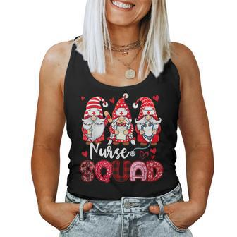 Gnomes Nurse Valentines Day Squad Valentine Er Icu Nicu Rn Women Tank Top Basic Casual Daily Weekend Graphic - Seseable