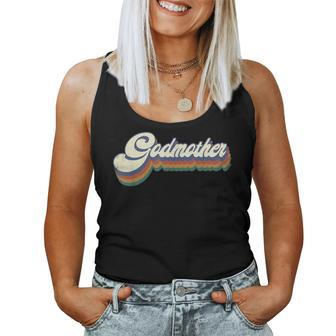 Godmother Gifts Women Retro Vintage Mothers Day Godmother Women Tank Top Basic Casual Daily Weekend Graphic | Seseable UK