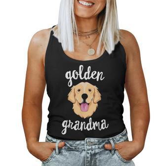 Golden Retriever Grandma Women Mom Dog Owner Women Tank Top Basic Casual Daily Weekend Graphic - Seseable