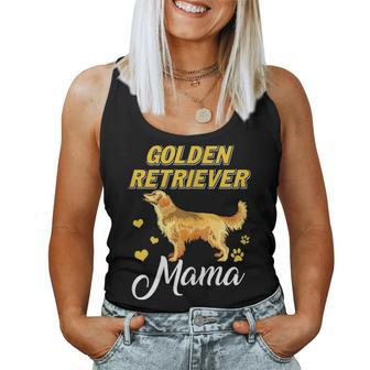 Golden Retriever Mama Dog Mom Mother Women Tank Top Basic Casual Daily Weekend Graphic - Seseable