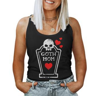 Goth Mom Gothic Mothers Day Skull Grave Stone Hearts Women Tank Top Basic Casual Daily Weekend Graphic - Seseable