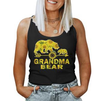 Grandma Bear Sunflower Funny Mother Father Gift Women Tank Top Basic Casual Daily Weekend Graphic - Seseable