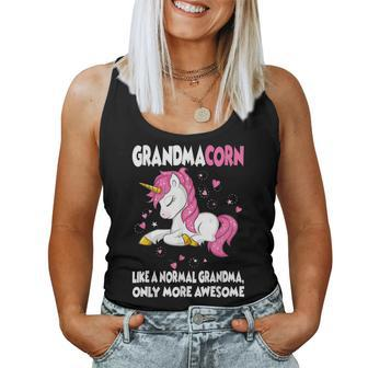 Grandmacorn Shirt Cute Unicorn Lover Mother Day Grandma Women Tank Top | Mazezy