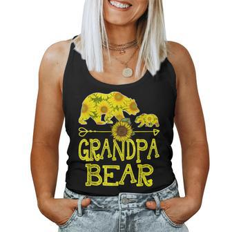 Grandpa Bear Sunflower Mother Father Women Tank Top | Mazezy