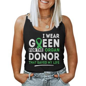 Green For The Organ Donor - Transplant Kidney Liver Surgery Women Tank Top | Mazezy