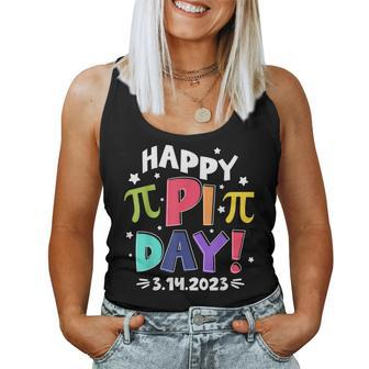 Groovy Happy Pi Day 314 Funny Math Science Teacher Students Women Tank Top Basic Casual Daily Weekend Graphic - Seseable
