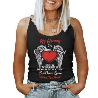 Guardian Angel My Granny Christmas She Watches Over Me Women Tank Top | Mazezy