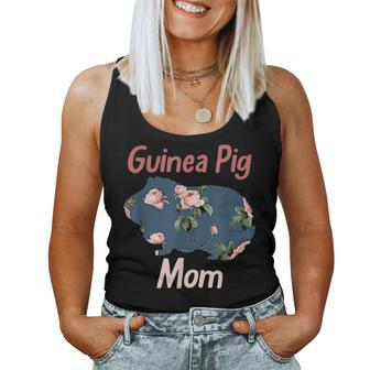 Guinea Pig Mom Floral Cavy Mothers Day Gift Women Cute Pet Women Tank Top Basic Casual Daily Weekend Graphic - Seseable