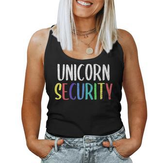 Halloween Dad Mom Daughter Adult Costume Unicorn Security Women Tank Top Basic Casual Daily Weekend Graphic - Seseable
