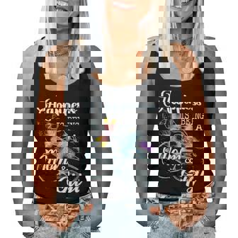 Happiness Is Being A Mom & Gigi Dragonfly Mothers Day Women Tank Top Basic Casual Daily Weekend Graphic | Seseable CA