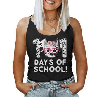 Happy 101 Days School Dog Lover Student Or Teacher Boys Kids Women Tank Top Basic Casual Daily Weekend Graphic - Seseable