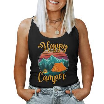 Happy Camper Birthday Party Camping Fan Kids Women Men Women Tank Top | Mazezy
