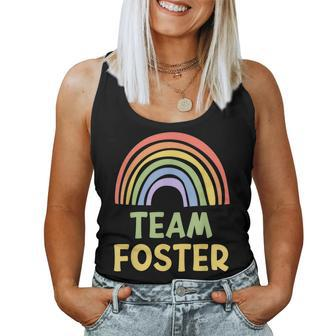 Happy Colorful Team Foster Rainbow Pride Green Yellow Women Tank Top | Mazezy