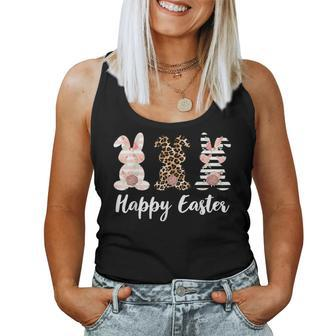 Happy Easter Leopard Plaid Rabbit Bunny Women Men Kids Women Tank Top Basic Casual Daily Weekend Graphic - Seseable