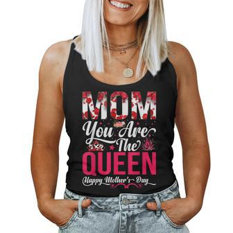 Happy Mom You Are The Queen Floral Graphic Women Tank Top | Mazezy