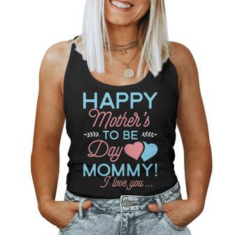 Womens Happy Mommy To Be Shirt First Time Mom T Shirt Women Tank Top | Mazezy