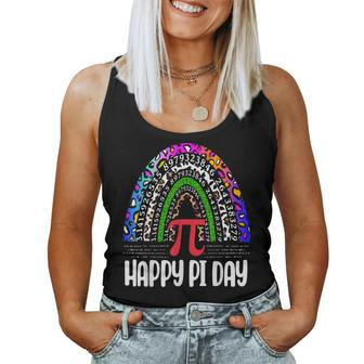 Happy Pi Day Leopard Rainbow Math Teacher Boys Girls Funny V3 Women Tank Top Basic Casual Daily Weekend Graphic - Seseable