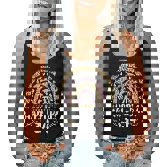 Happy Pi Day Mathematic Math Teacher Leopard Rainbow Women Tank Top | Mazezy