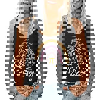 Happy Pi Day Mathematic Math Teacher Student Leopard Rainbow Women Tank Top | Mazezy