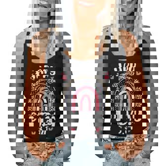 Happy Pi Day Mathematics Math Teacher Cute Leopard Rainbow Women Tank Top | Mazezy