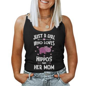 Hippos And Her Mom Gifts For Girls Women Women Tank Top Basic Casual Daily Weekend Graphic - Seseable