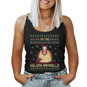 Im The Holiday Armadillo Christmas Sweater Ugly X-Mas Women Tank Top | Mazezy CA