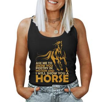 Horses Are Poetry In Motion Women Tank Top | Mazezy