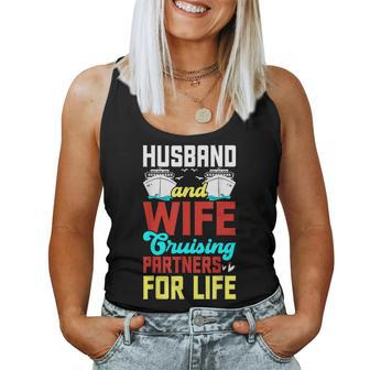Husband And Wife Cruising Partners For Life Funny Cruise Women Tank Top Basic Casual Daily Weekend Graphic - Thegiftio UK