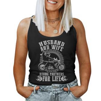 Husband Wife Biker Couple Racing Motorcycle Racer Women Tank Top | Mazezy