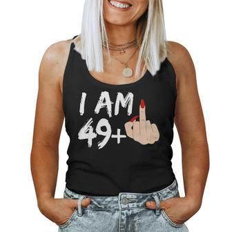 I Am 49 Plus 1 Middle Finger For A 50 Birthday For Women Women Tank Top Basic Casual Daily Weekend Graphic - Thegiftio UK