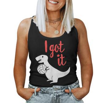 I Got It Volleyball Cute T Rex Dinosaur Mom Dad Women Tank Top Basic Casual Daily Weekend Graphic - Seseable