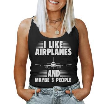 I Like Airplanes Airplanes Lovers Pilots Women Men Women Tank Top Basic Casual Daily Weekend Graphic - Seseable
