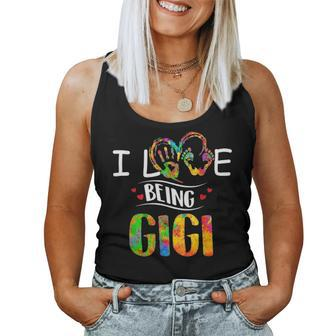 I Love Being A Gigi Art Matching Family Mother Day Women Tank Top Basic Casual Daily Weekend Graphic - Seseable