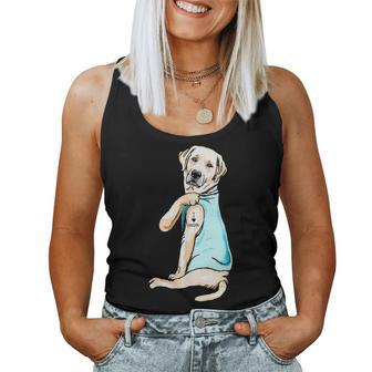 I Love Mom Funny Labrador Tattooed V2 Women Tank Top Basic Casual Daily Weekend Graphic - Seseable