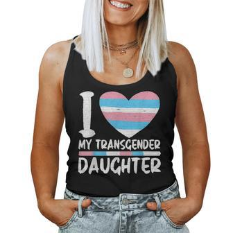 I Love My Transgender Daughter Gift Lgbt Flag Trans Mom Dad Women Tank Top Basic Casual Daily Weekend Graphic - Seseable
