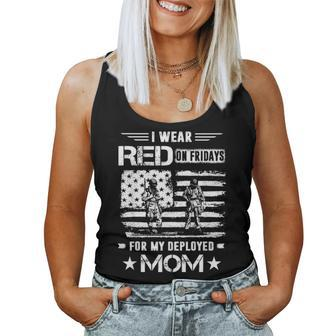 I Wear Red On Fridays For My Deployed Mom Gifts Women Tank Top Basic Casual Daily Weekend Graphic - Seseable