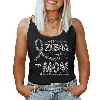 I Wear Zebra For Mom Rare Disease Awareness Women Tank Top Basic Casual Daily Weekend Graphic - Seseable