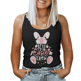 Icu Easter Day Nurse Crew Bunny Ears Happy Easter Nursing Women Tank Top Basic Casual Daily Weekend Graphic - Seseable