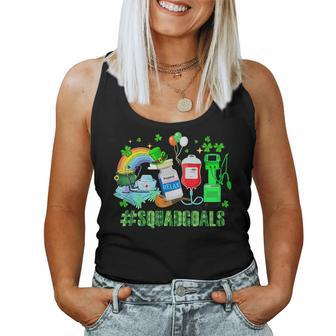 Icu Nurse Squad Goals Funny Icu Nurse Crew St Patricks Day Women Tank Top Basic Casual Daily Weekend Graphic - Seseable