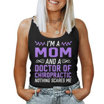 Im A Mom & Doctor Of Chiropractic Nothing Scares Me Women Tank Top Basic Casual Daily Weekend Graphic - Seseable