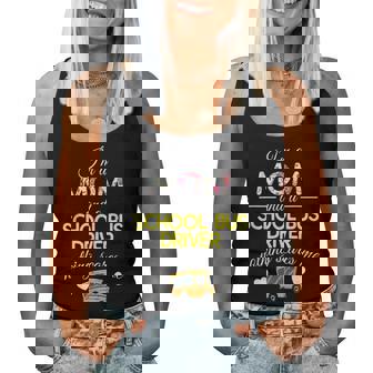 Im A Mom And School Bus Driver Nothing Scares Me Women Tank Top Basic Casual Daily Weekend Graphic - Seseable